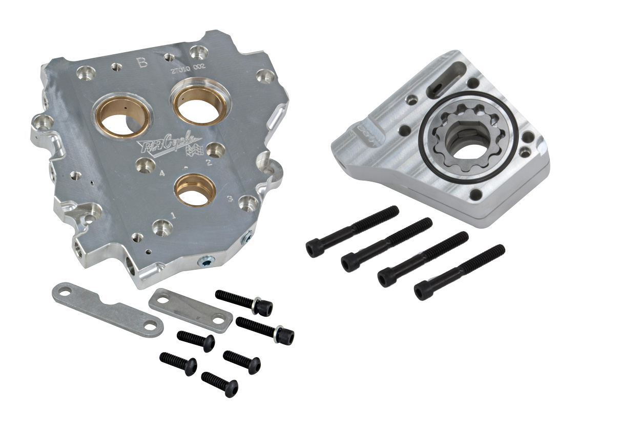 R&R Internal Cam Support Plate & Thayer 3 Stg Oil Pump Kit 07-UP - Click Image to Close